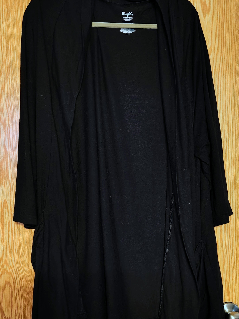 Women's Black Open-Front Cardigan 4X Summer Or Fall Fashion